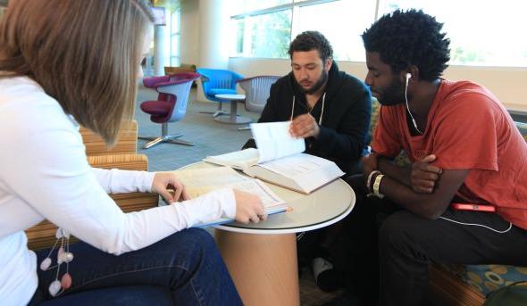 Students studying